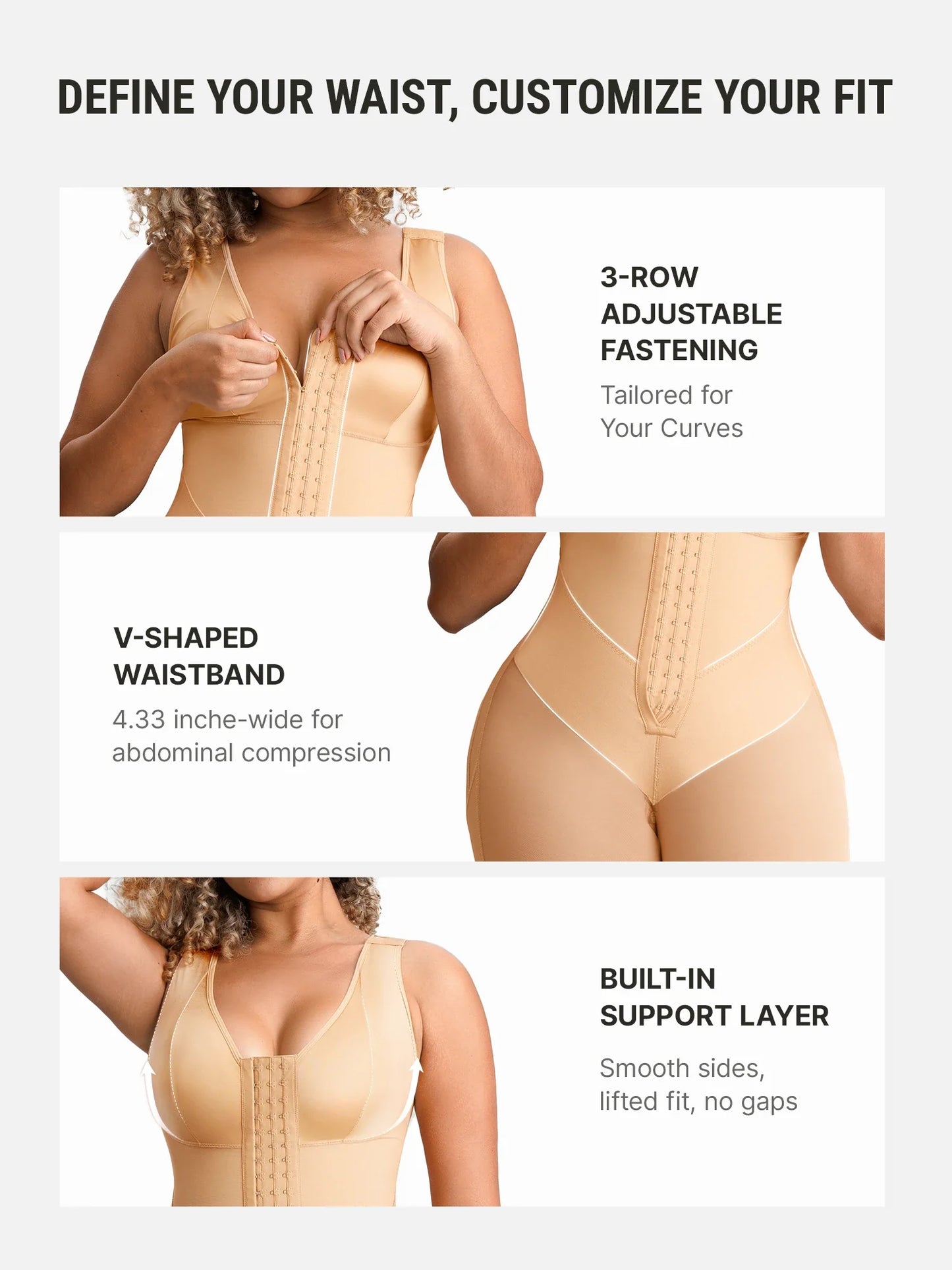 Feelingirl FeelVibe V-Band Waist Snatching Contour Bodysuit
