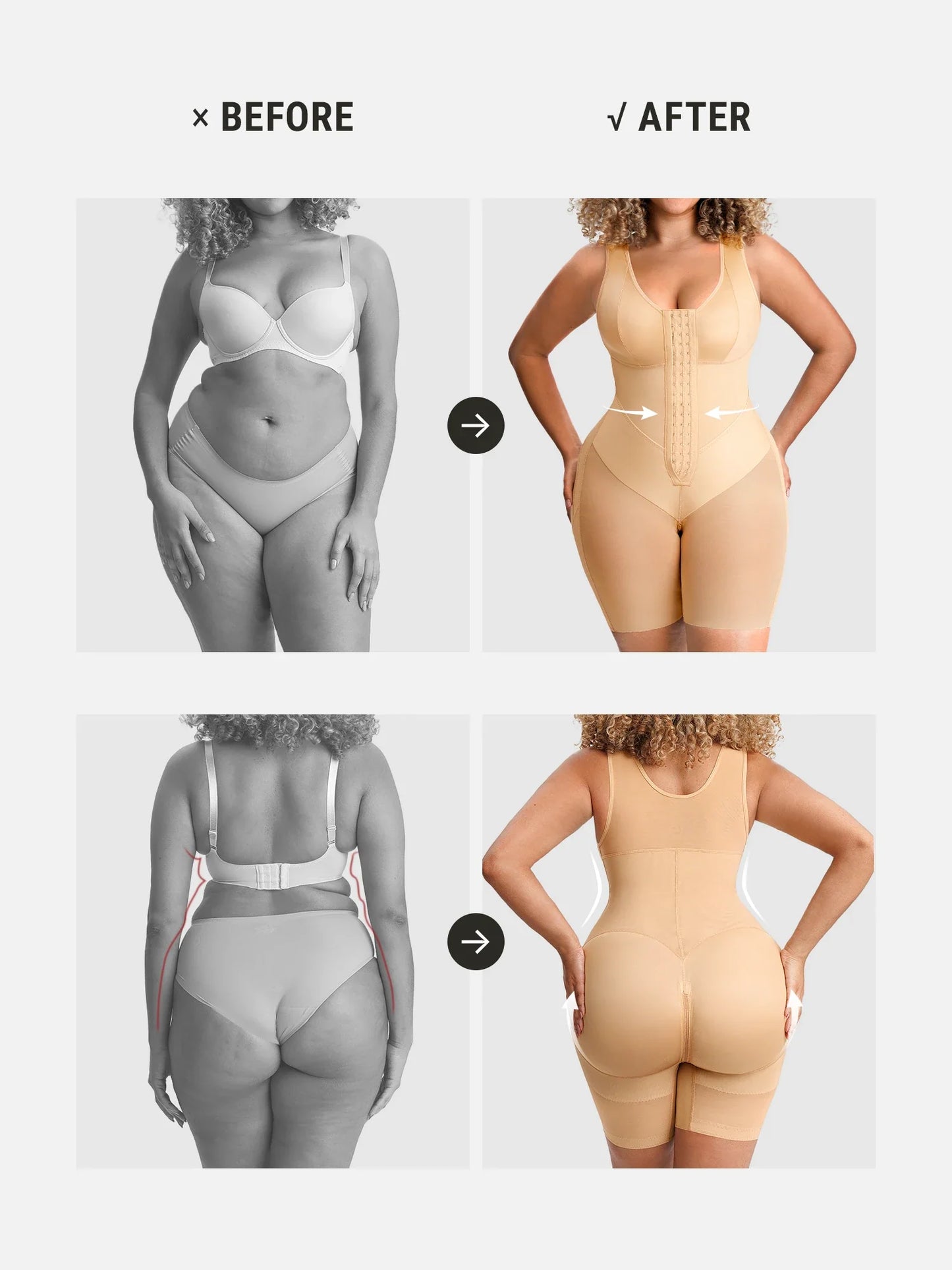 Feelingirl FeelVibe V-Band Waist Snatching Contour Bodysuit