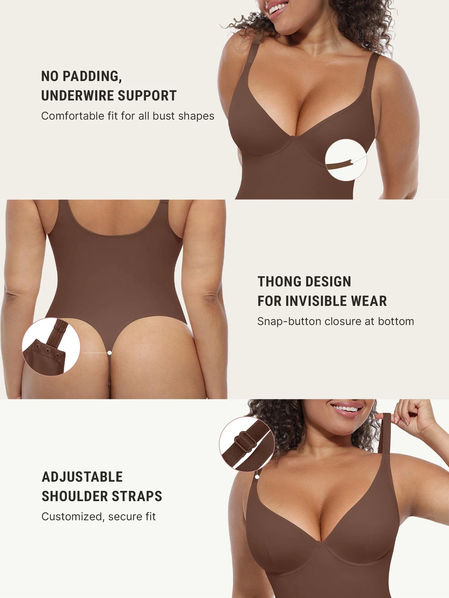 V-Neck Tummy Control Sculpt Bodysuit