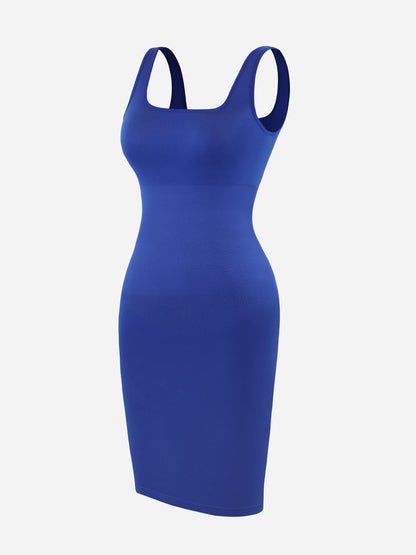 Tummy Control Square Neck Everyday Dress
