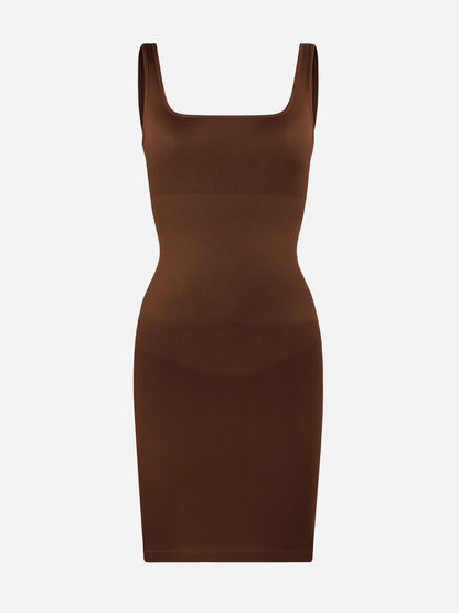 Tummy Control Square Neck Everyday Dress