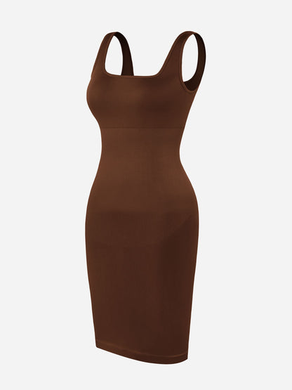Tummy Control Square Neck Everyday Dress