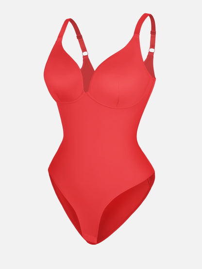 V-Neck Tummy Control Sculpt Bodysuit