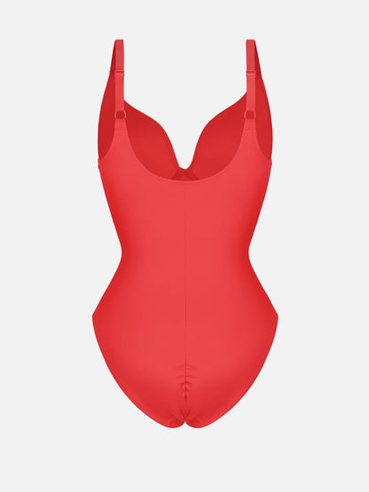 V-Neck Tummy Control Sculpt Bodysuit