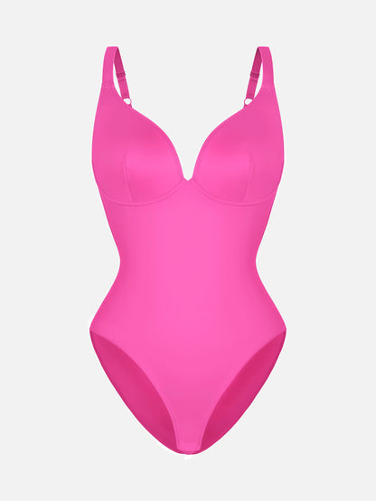 V-Neck Tummy Control Sculpt Bodysuit