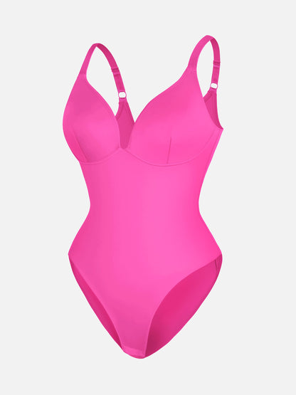 V-Neck Tummy Control Sculpt Bodysuit