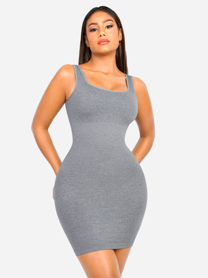 Tummy Control Square Neck Everyday Dress