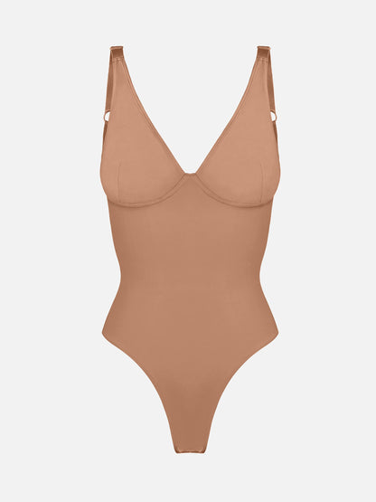 V-Neck Tummy Control Bodysuit