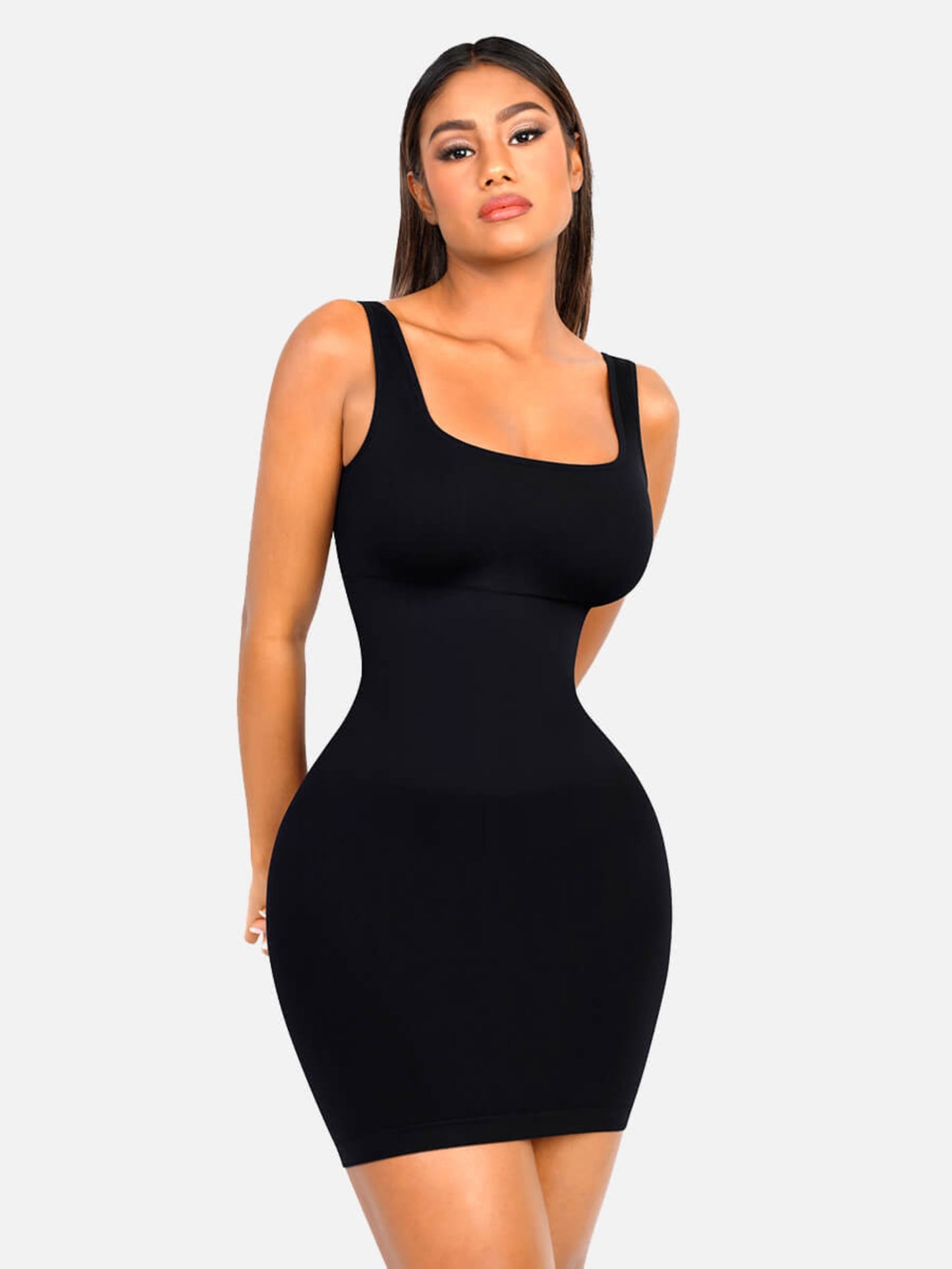 Tummy Control Square Neck Everyday Dress