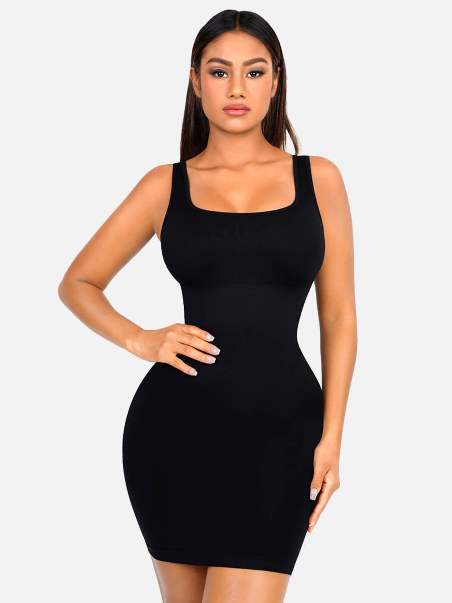 Tummy Control Square Neck Everyday Dress
