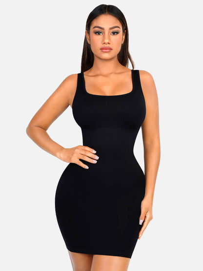 Tummy Control Square Neck Everyday Dress