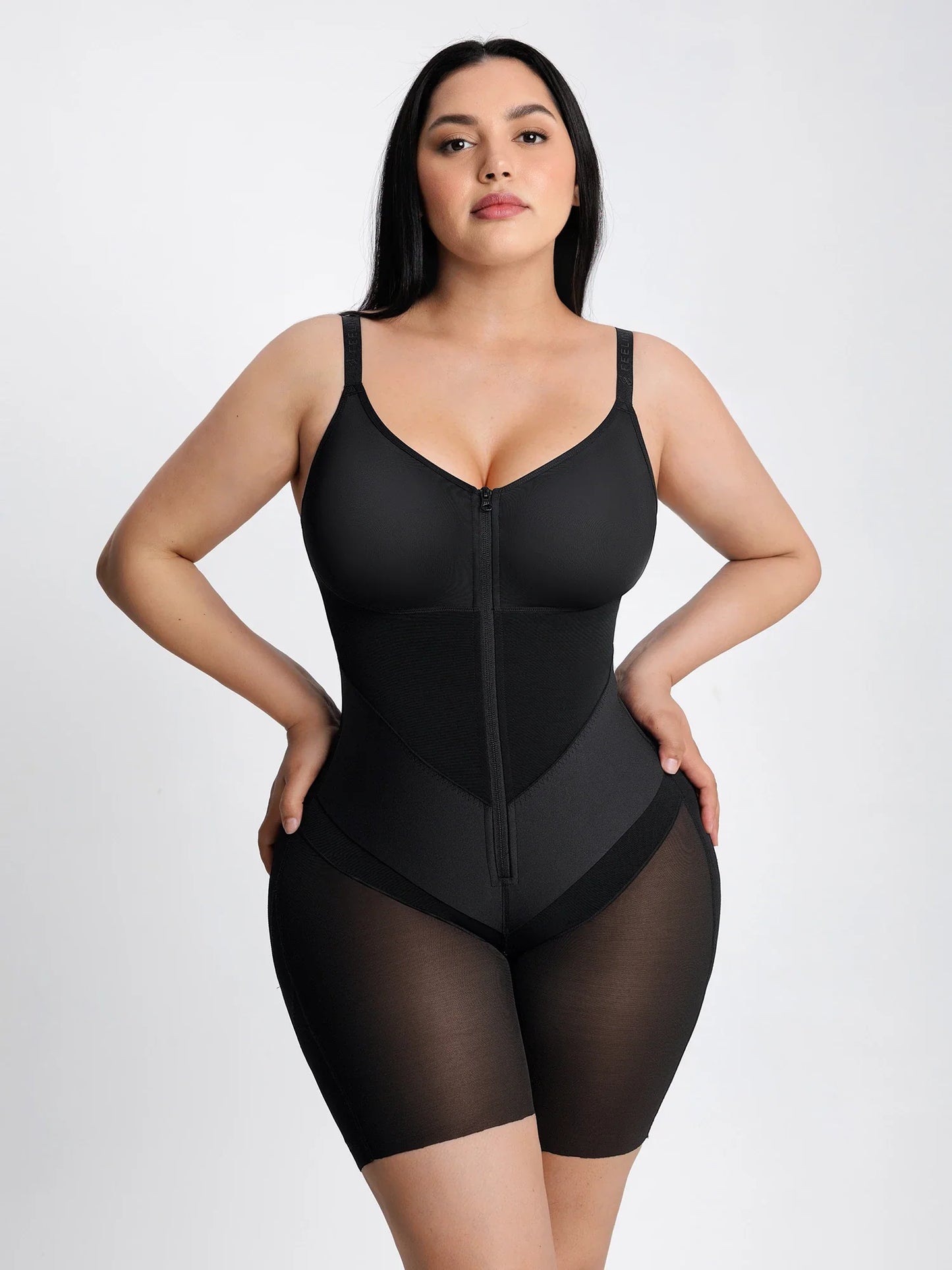 Feelingirl Full-Coverage Chest Faja Tummy Control Butt Lift Bodysuit