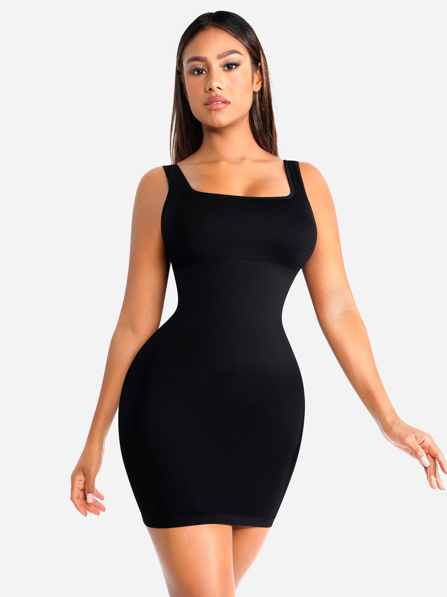 Tummy Control Square Neck Everyday Dress