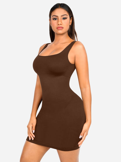 Tummy Control Square Neck Everyday Dress