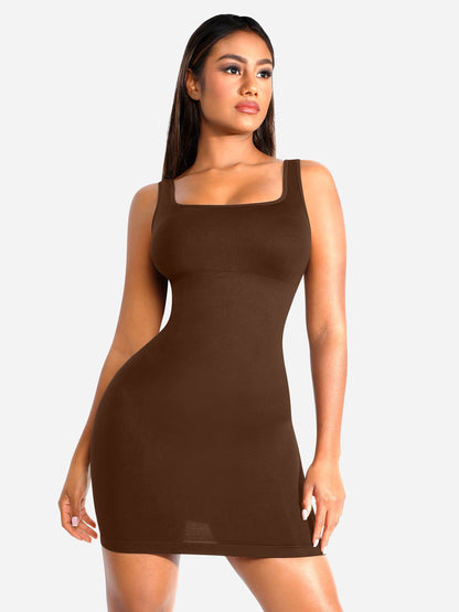 Tummy Control Square Neck Everyday Dress