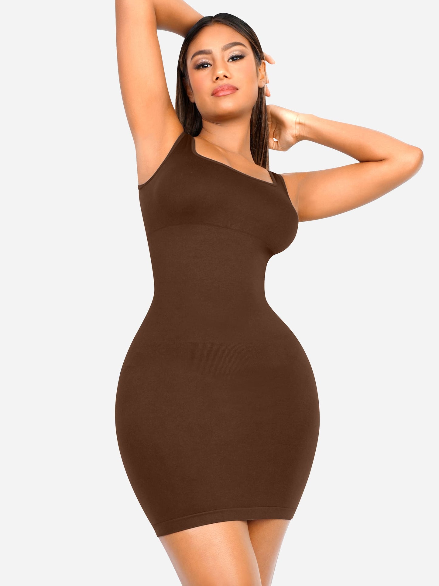 Tummy Control Square Neck Everyday Dress