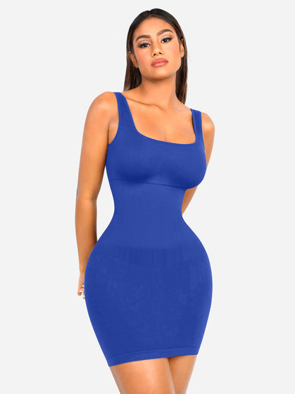 Tummy Control Square Neck Everyday Dress