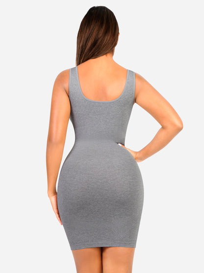 Tummy Control Square Neck Everyday Dress