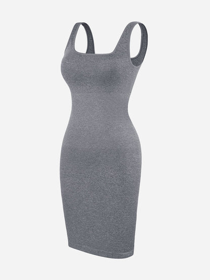 Tummy Control Square Neck Everyday Dress