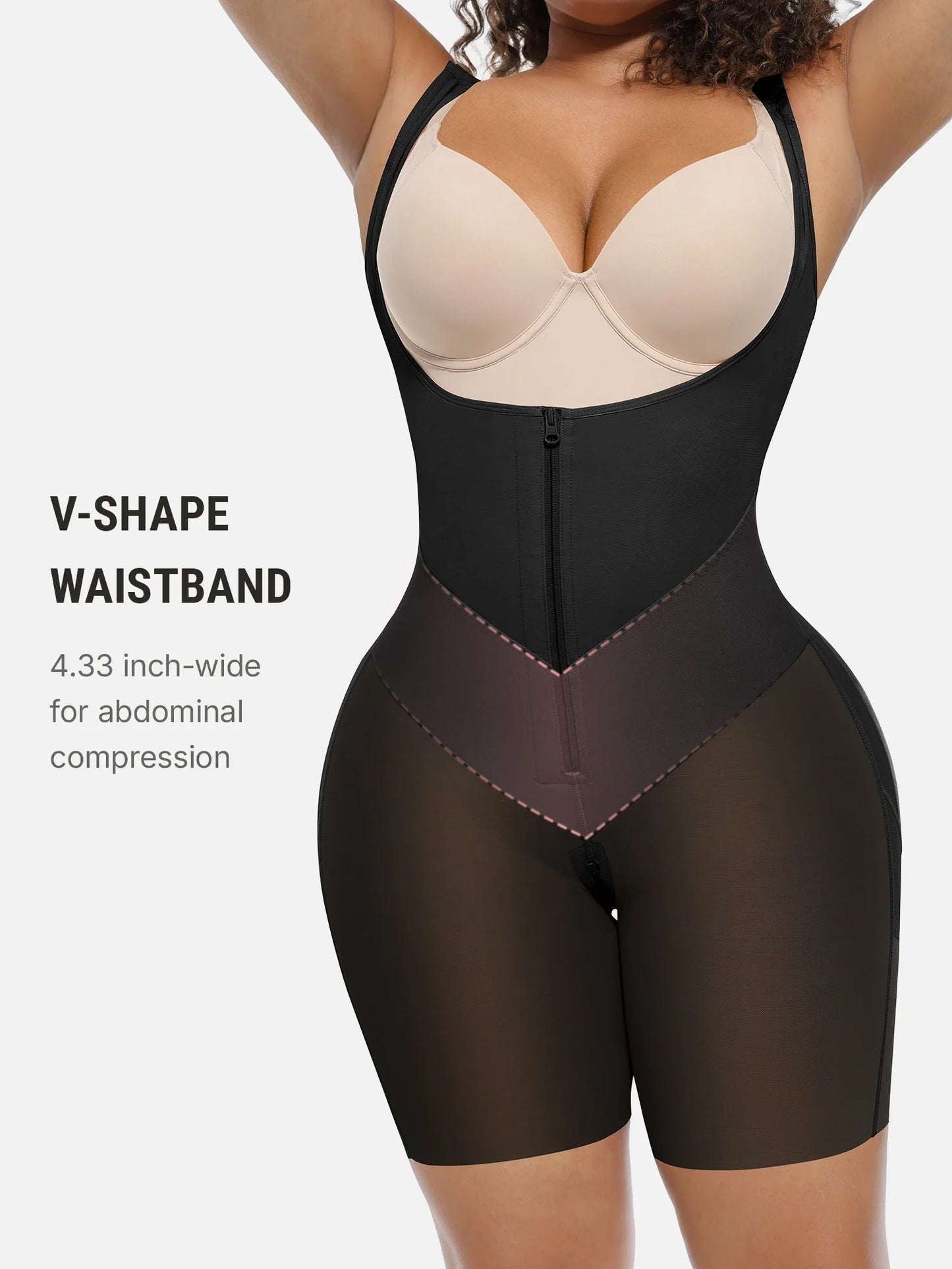 U-Shaped Faja Tummy Control Butt Lift Bodysuit