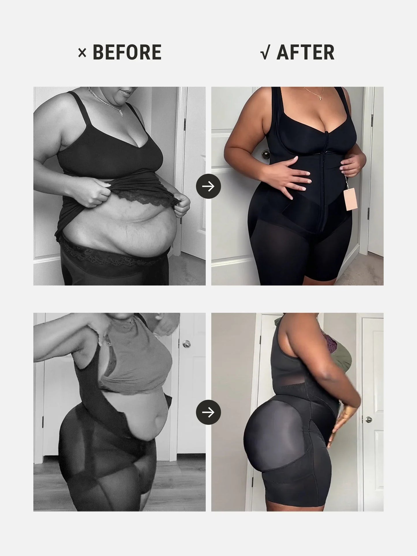 U-Shaped Faja Tummy Control Butt Lift Bodysuit