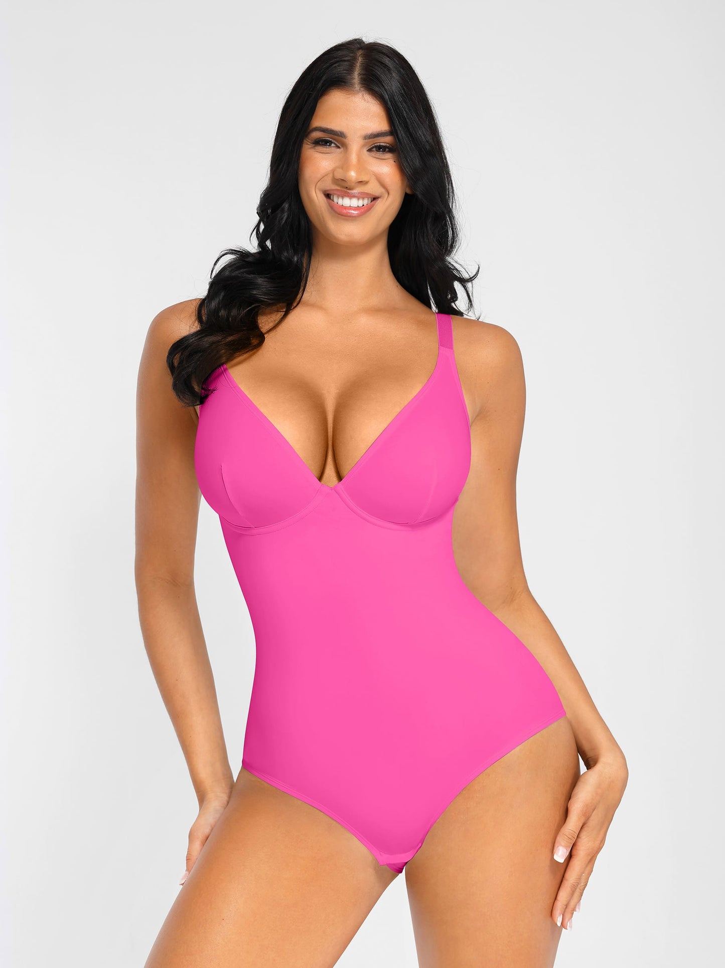 V-Neck Tummy Control Sculpt Bodysuit