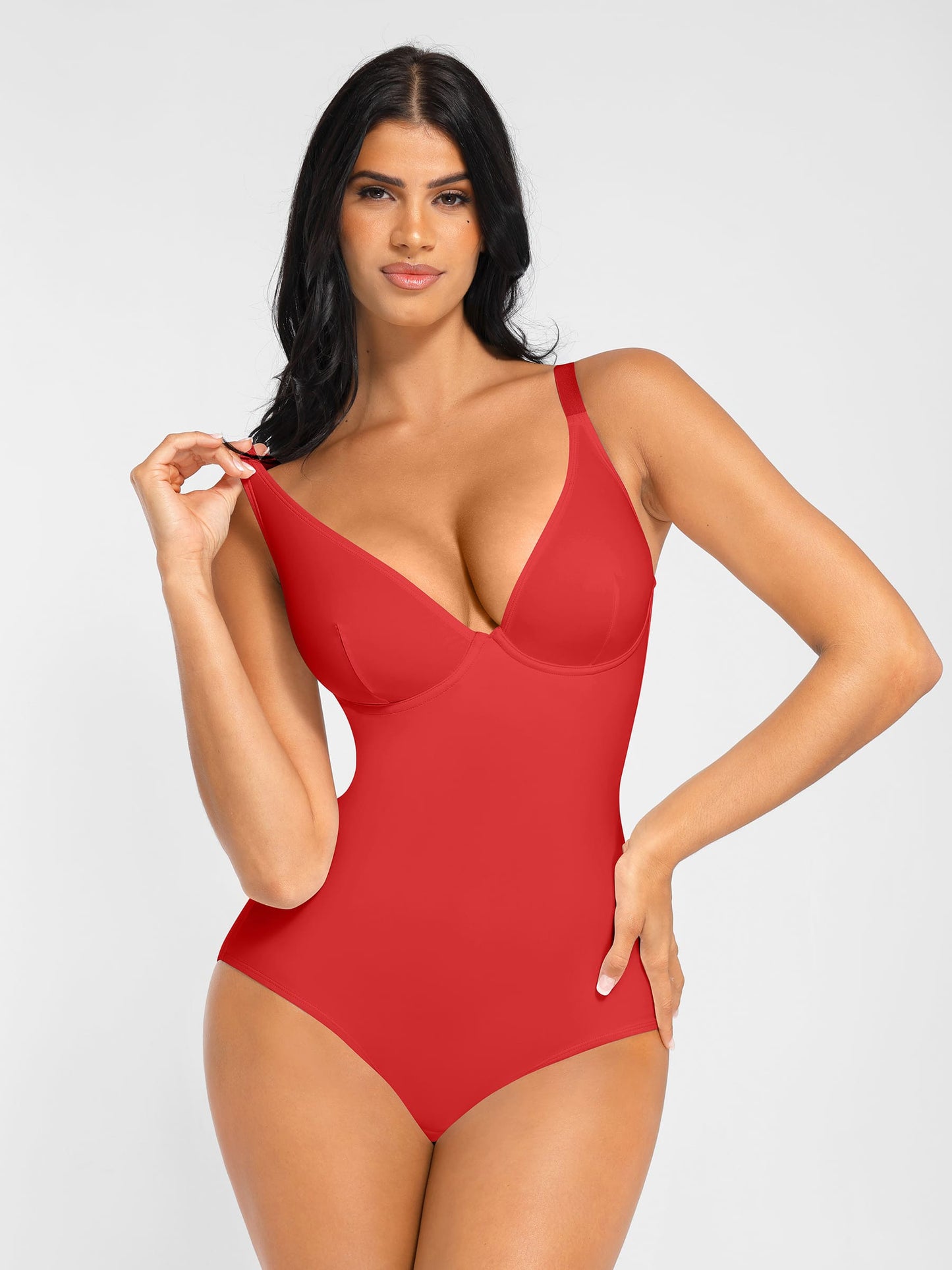 V-Neck Tummy Control Sculpt Bodysuit