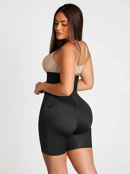 Feelingirl Wide Waistband Tummy Control Butt Lifting Shaping Shorts