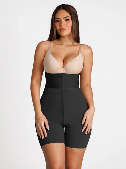 Feelingirl Wide Waistband Tummy Control Butt Lifting Shaping Shorts
