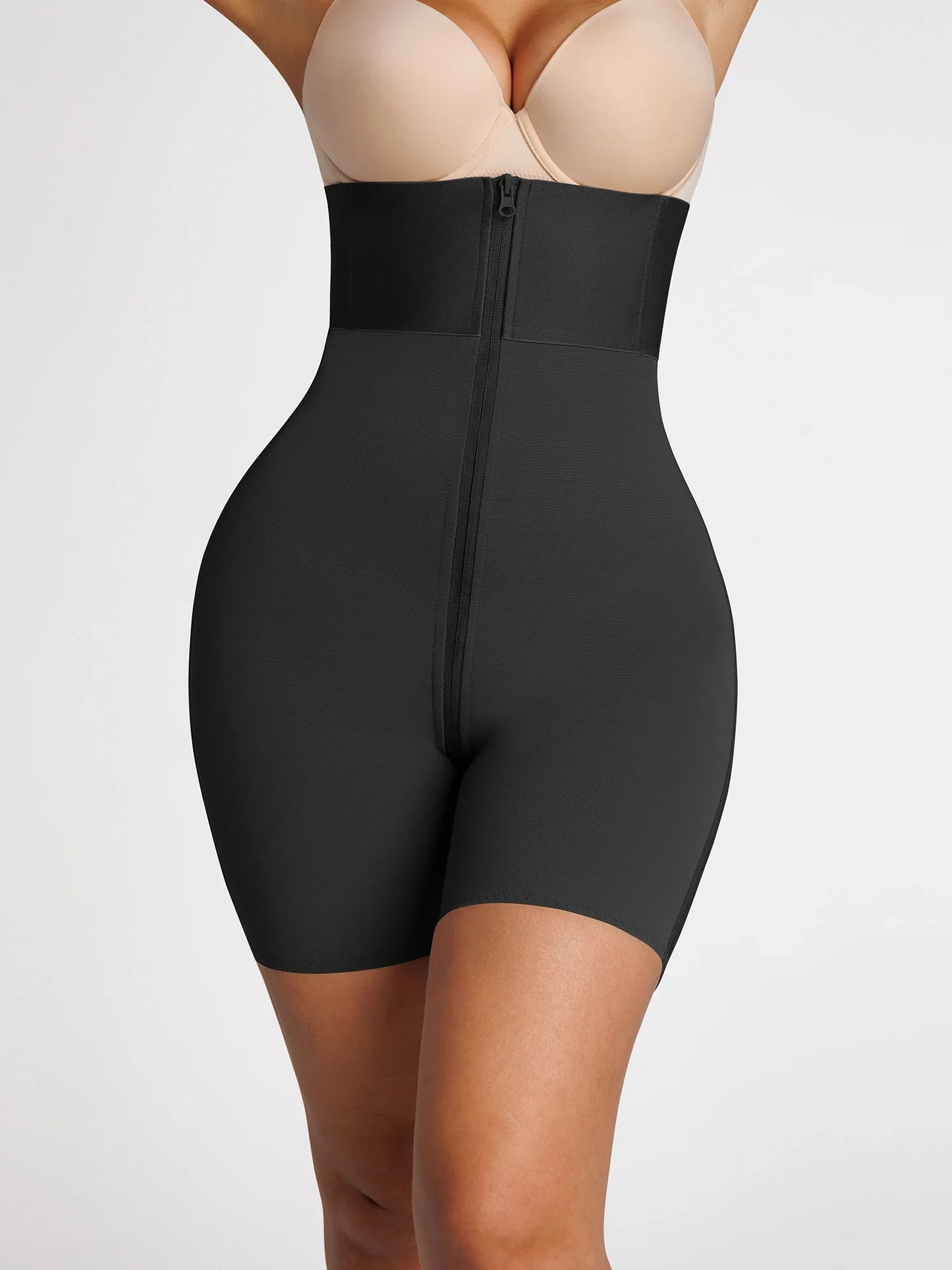 Feelingirl Wide Waistband Tummy Control Butt Lifting Shaping Shorts