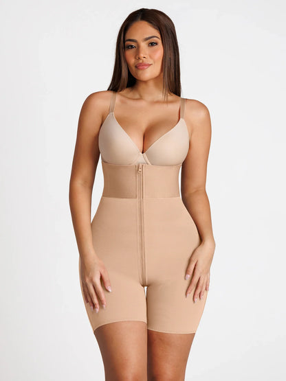 Feelingirl Wide Waistband Tummy Control Butt Lifting Shaping Shorts