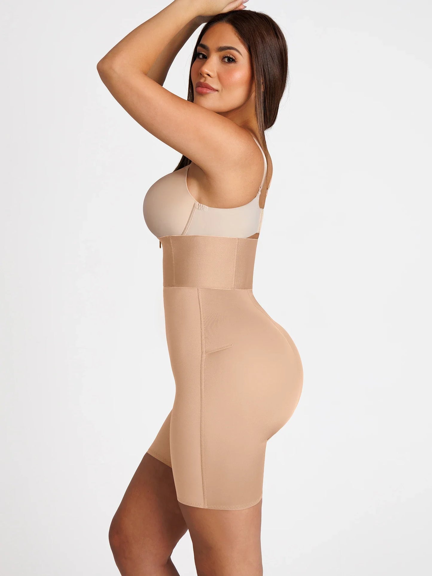 Feelingirl Wide Waistband Tummy Control Butt Lifting Shaping Shorts
