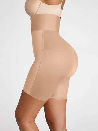 Feelingirl Wide Waistband Tummy Control Butt Lifting Shaping Shorts