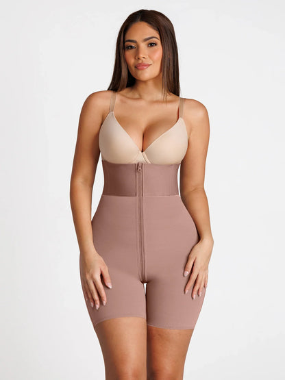Feelingirl Wide Waistband Tummy Control Butt Lifting Shaping Shorts