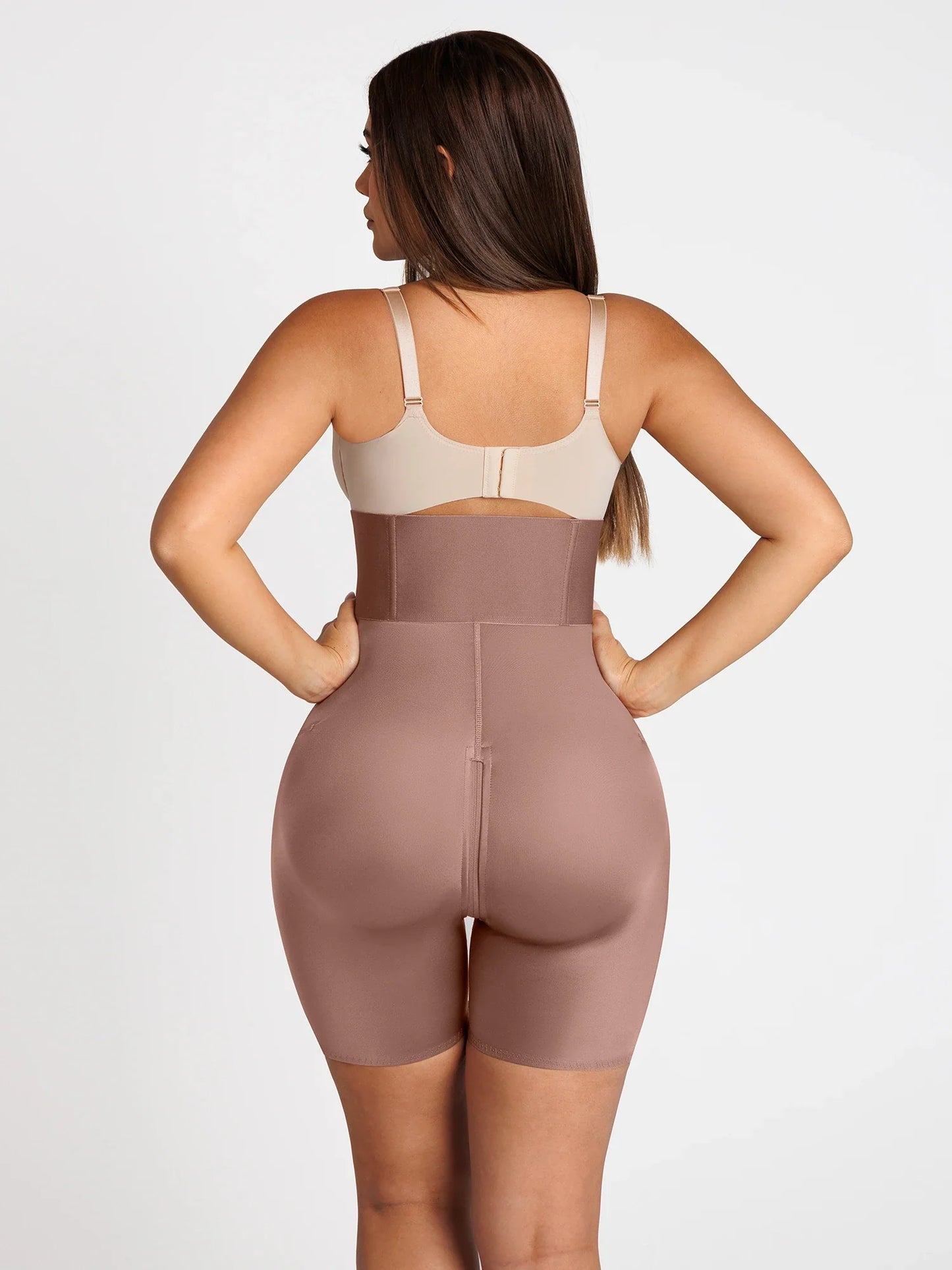 Feelingirl Wide Waistband Tummy Control Butt Lifting Shaping Shorts