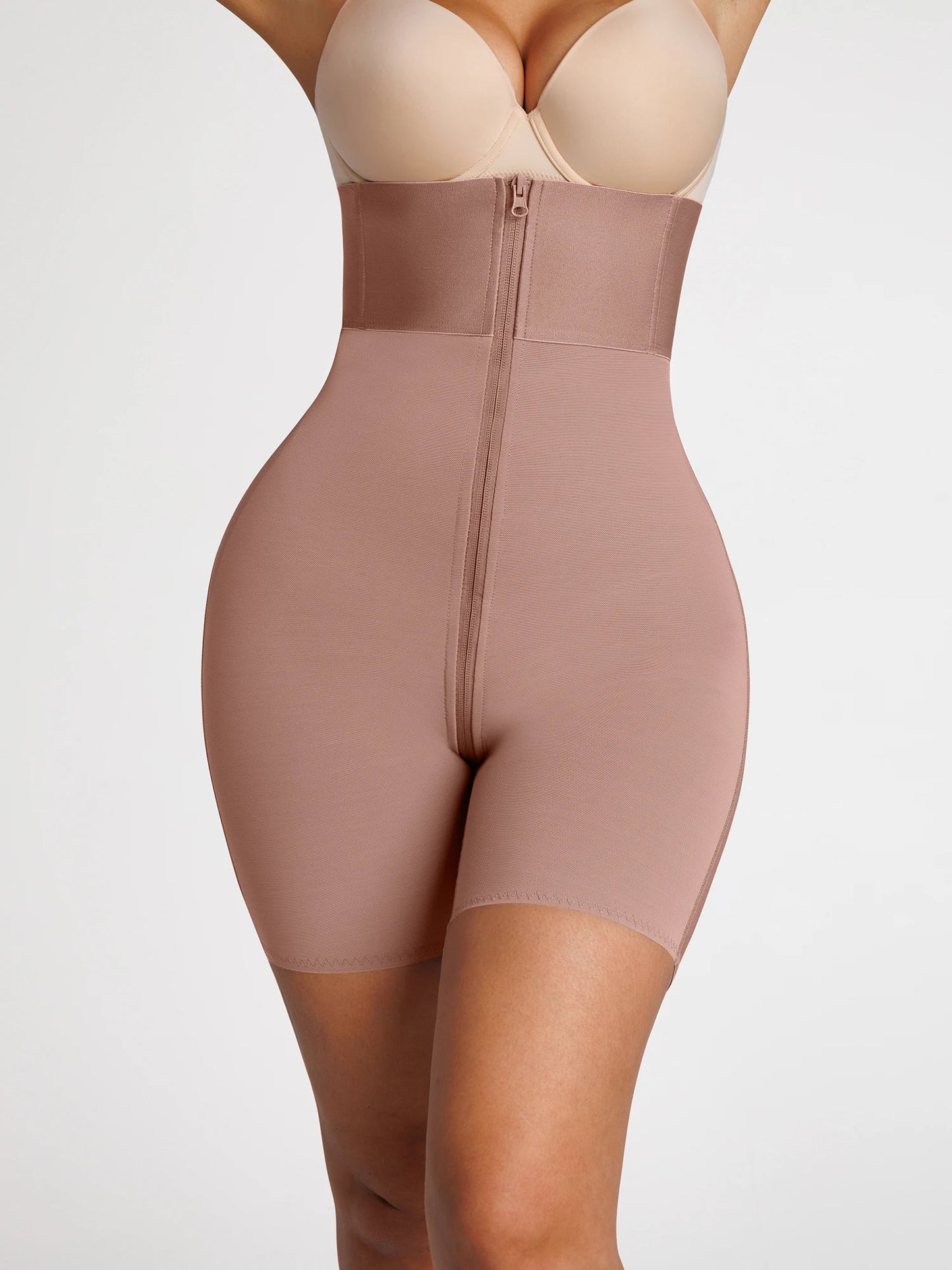 Feelingirl Wide Waistband Tummy Control Butt Lifting Shaping Shorts