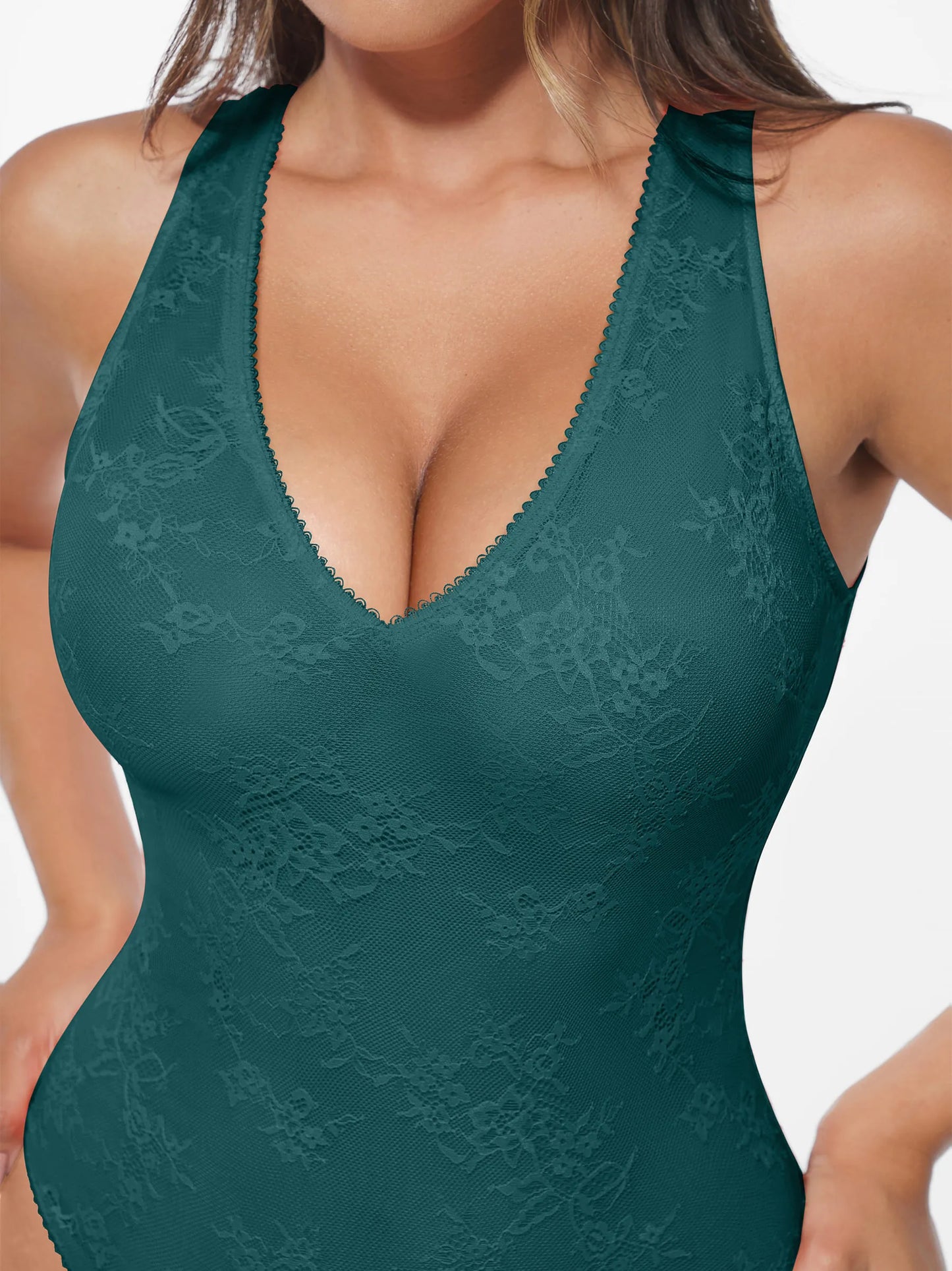 Feelingirl Seamless Lightweight Lace Bodysuit