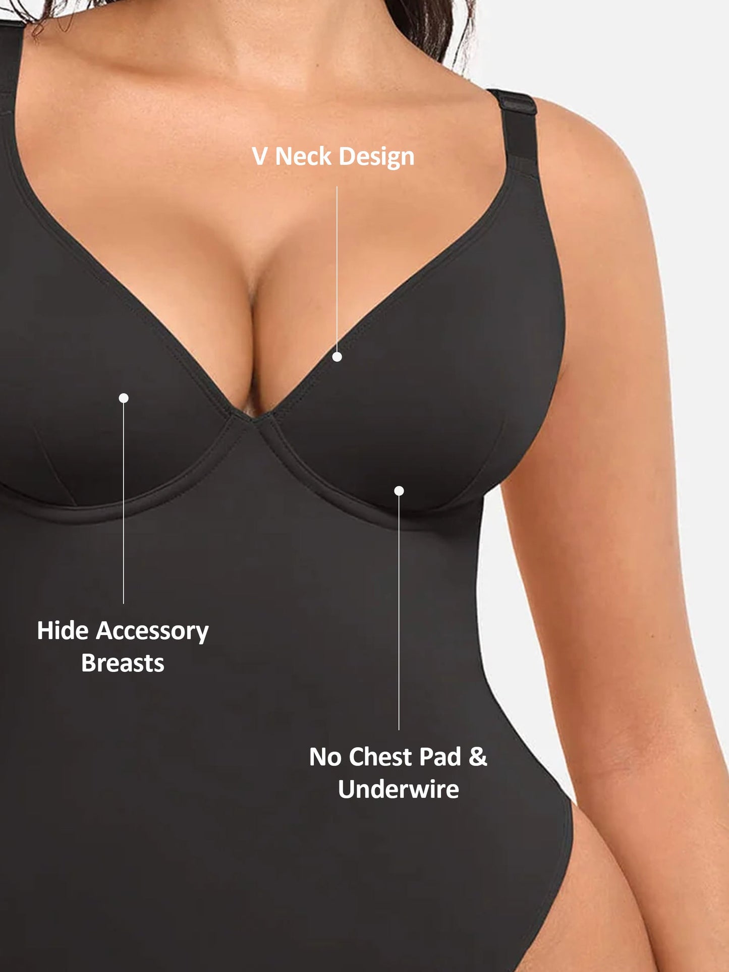 V-Neck Tummy Control Bodysuit