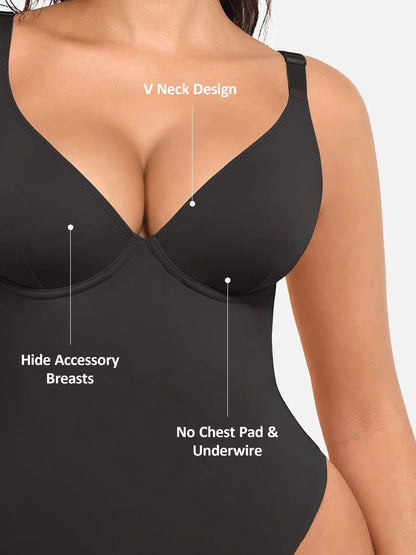 V-Neck Tummy Control Bodysuit