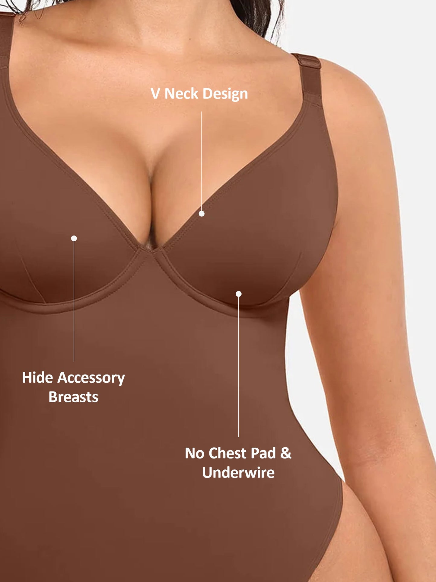 V-Neck Tummy Control Bodysuit