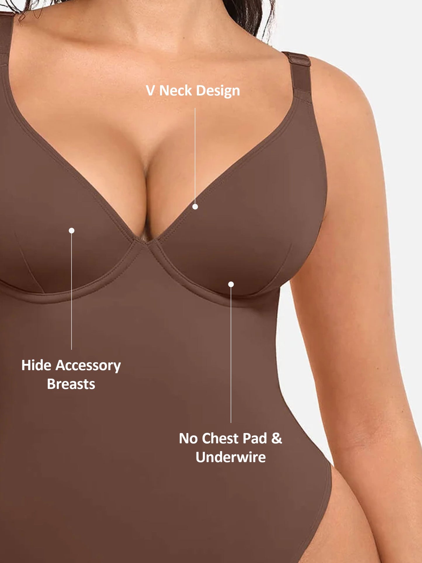 V-Neck Tummy Control Bodysuit