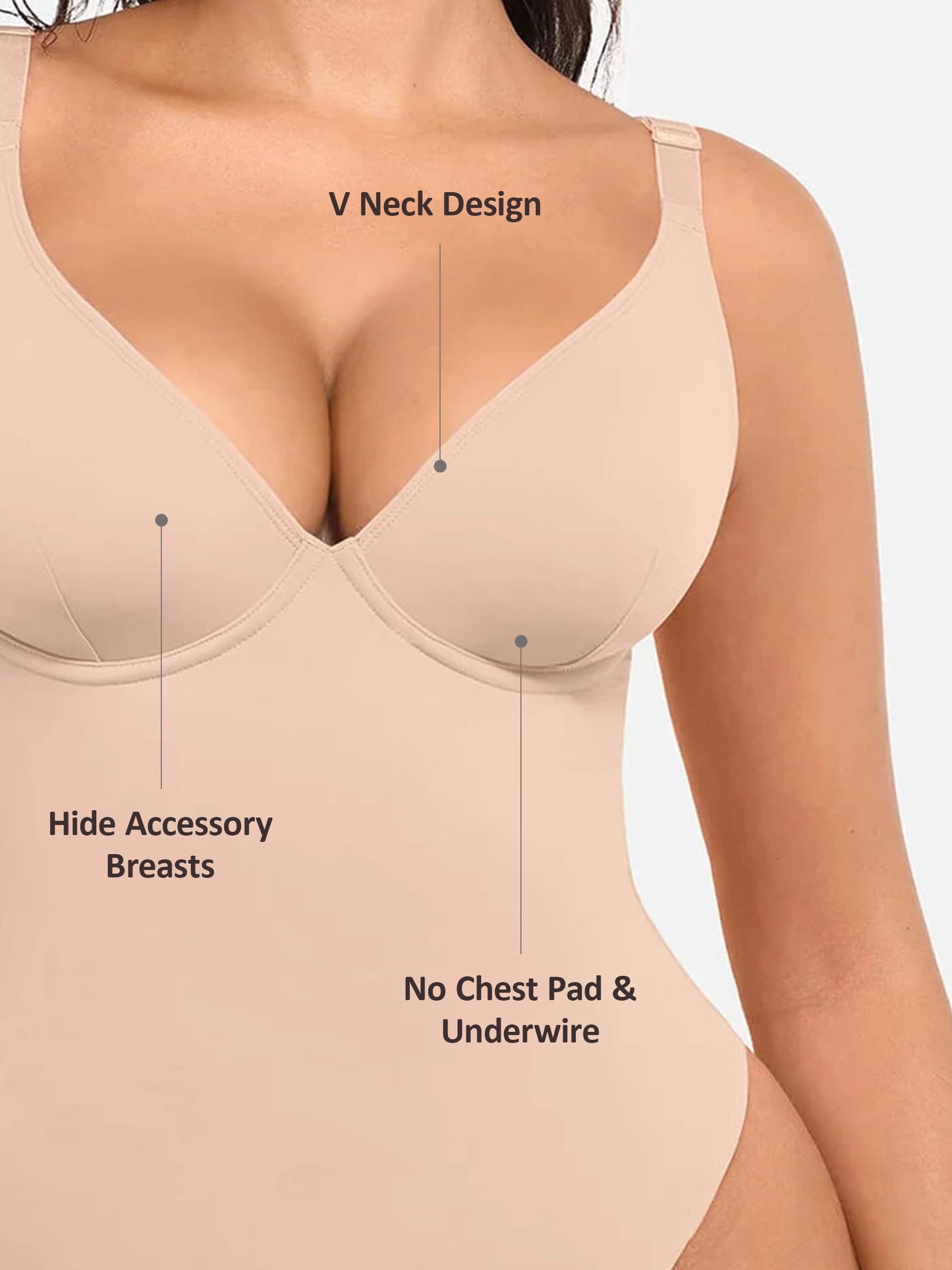 V-Neck Tummy Control Bodysuit