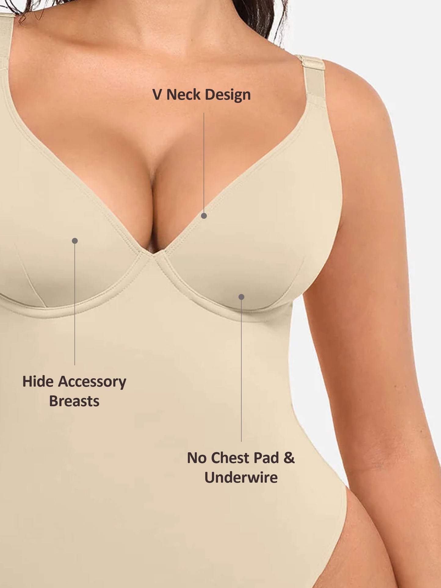 V-Neck Tummy Control Bodysuit