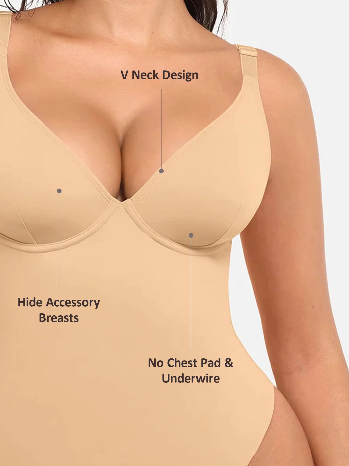 V-Neck Tummy Control Bodysuit