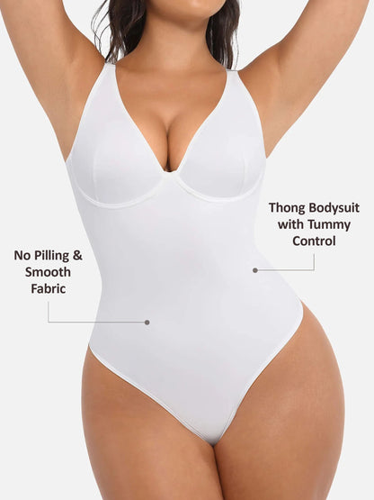 V-Neck Tummy Control Bodysuit