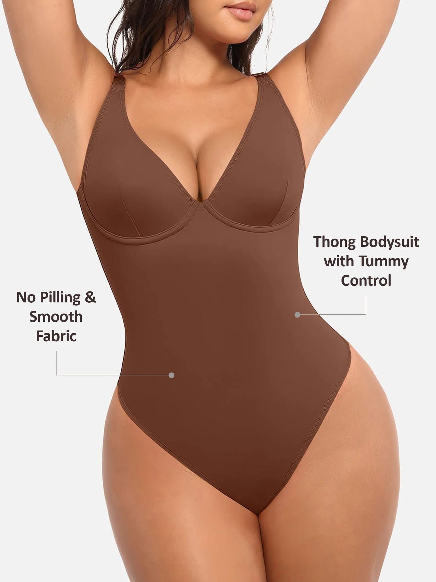 V-Neck Tummy Control Bodysuit