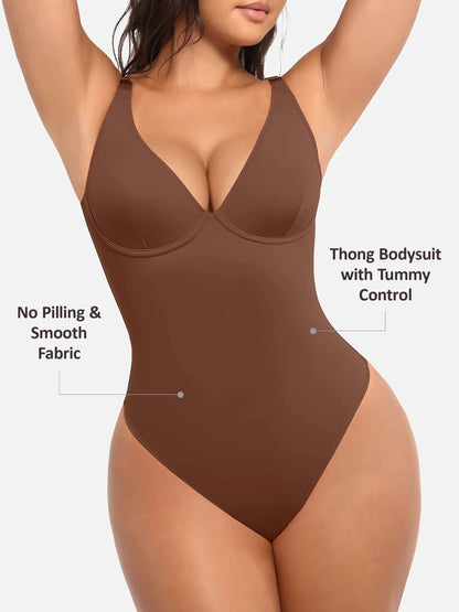 V-Neck Tummy Control Bodysuit