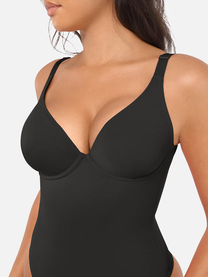 V-Neck Tummy Control Bodysuit