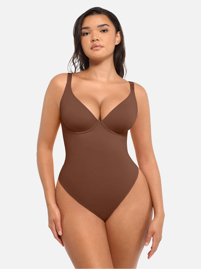 V-Neck Tummy Control Bodysuit