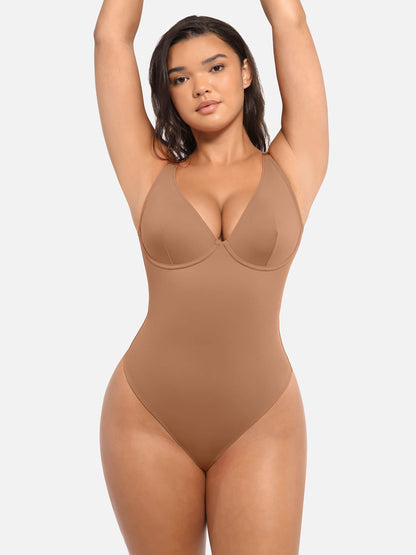 V-Neck Tummy Control Bodysuit